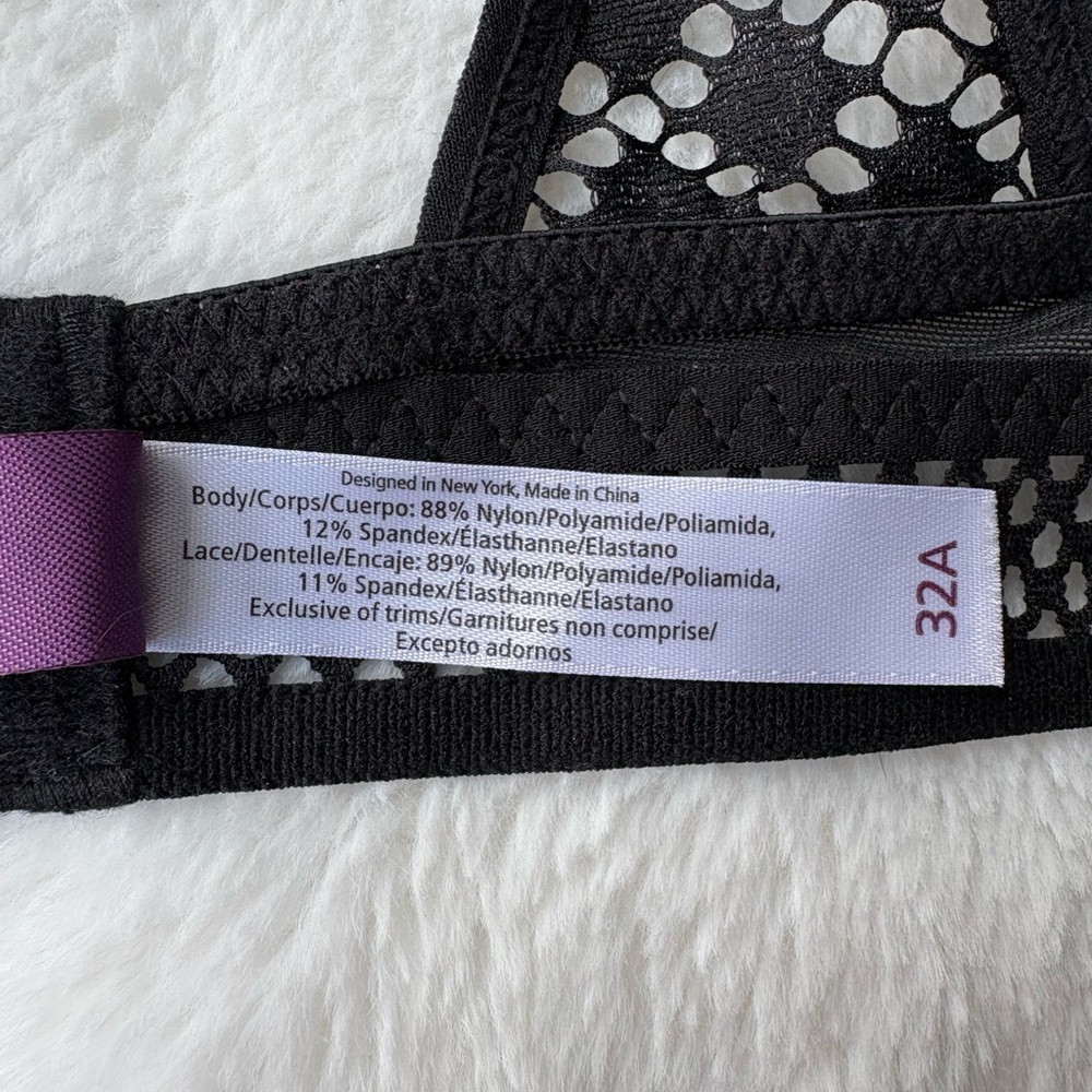 Adore Me Black Lace Underwire Bra with Nude Lining, NWOT - Picture 6 of 8